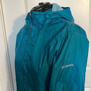 Women’s Large Columbia Windbreaker Jacket Teal